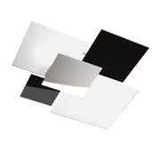 Lampada da soffitto moderna 1088/90-NE Vetri Bianchi e Neri 4xE27