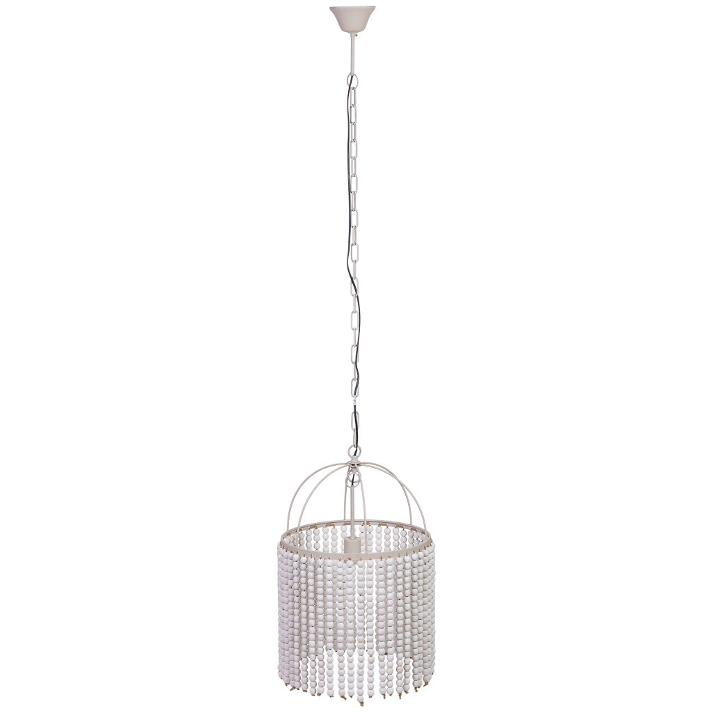 Lampada da soffitto in metallo e legno 38x38x61h cm