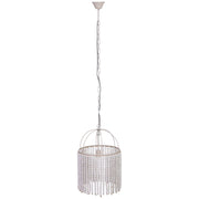 Lampada da soffitto in metallo e legno 38x38x61h cm