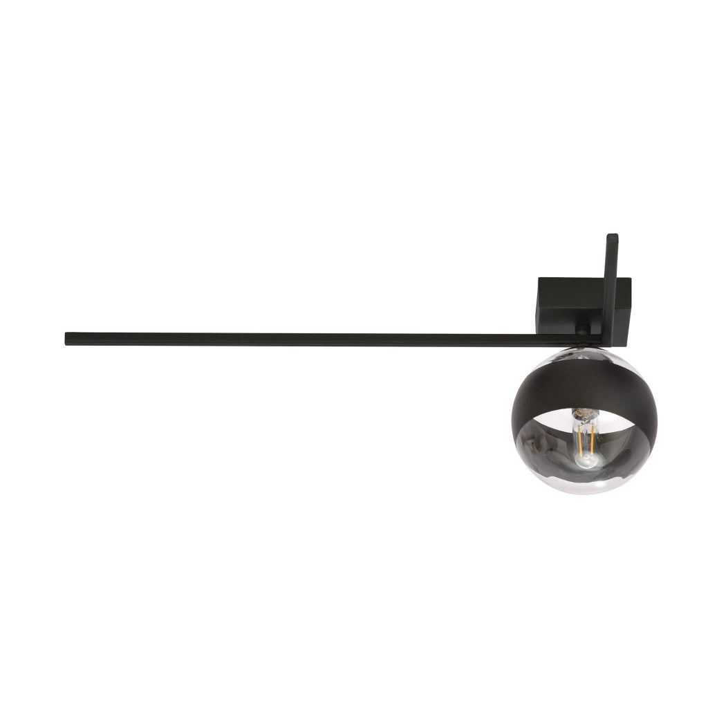 Plafoniera Emibig Imago nera trasparente 1xE14 50cm