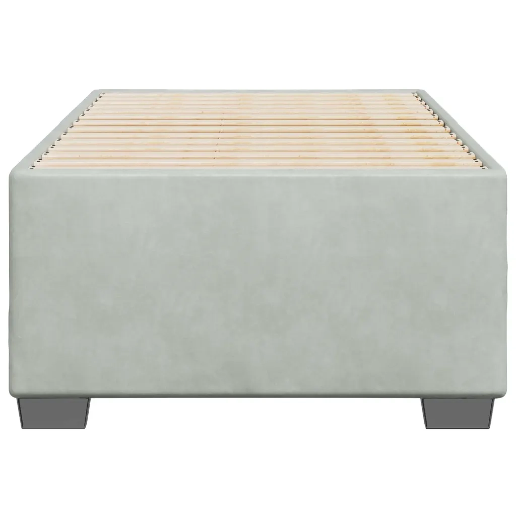 Giroletto senza Materasso Grigio Chiaro 90x190 cm Velluto 3284601