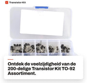 Kit di Transistori - 200 pezzi - 10 tipi diversi - S8050 e oltre - Componenti Elettronici - Ideale per Appassionati - Assortimento