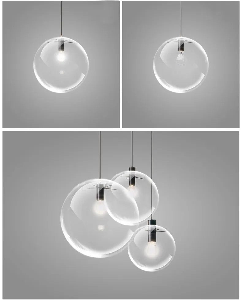 Lampada Da Soffitto Pensile Di Vetro Lassi Black 30 Cm