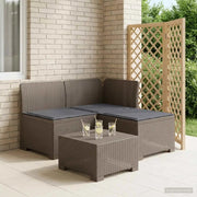 Divano da esterno-Divano da Giardino 3 posti con cuscini in look rattan PP 778197
