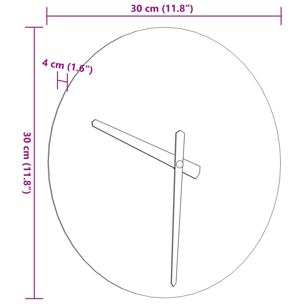 Orologio a Parete con Ore e Lancette Luminose Giallo Ø30 cm 4008403