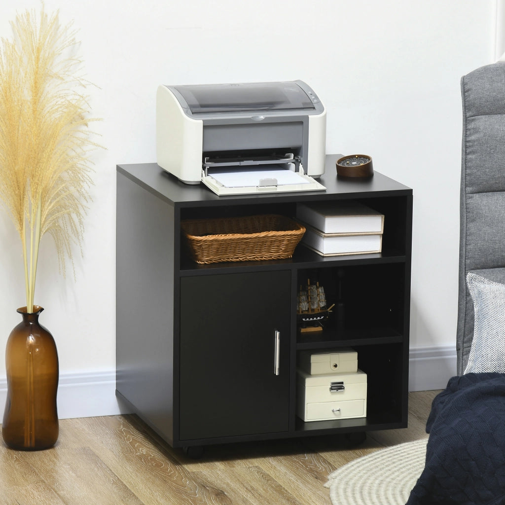 Armadio con Ruote ¨C Minimal ¨C Nero 60x50x65,5 cm