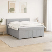 Letto box spring con materasso Grigio Chiaro 140 x 190 cm 3452670