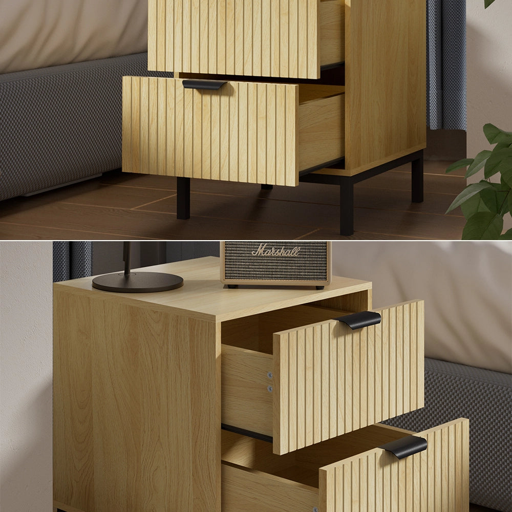 Vicco Comodino Rovere 40 x 52 cm Set di 2