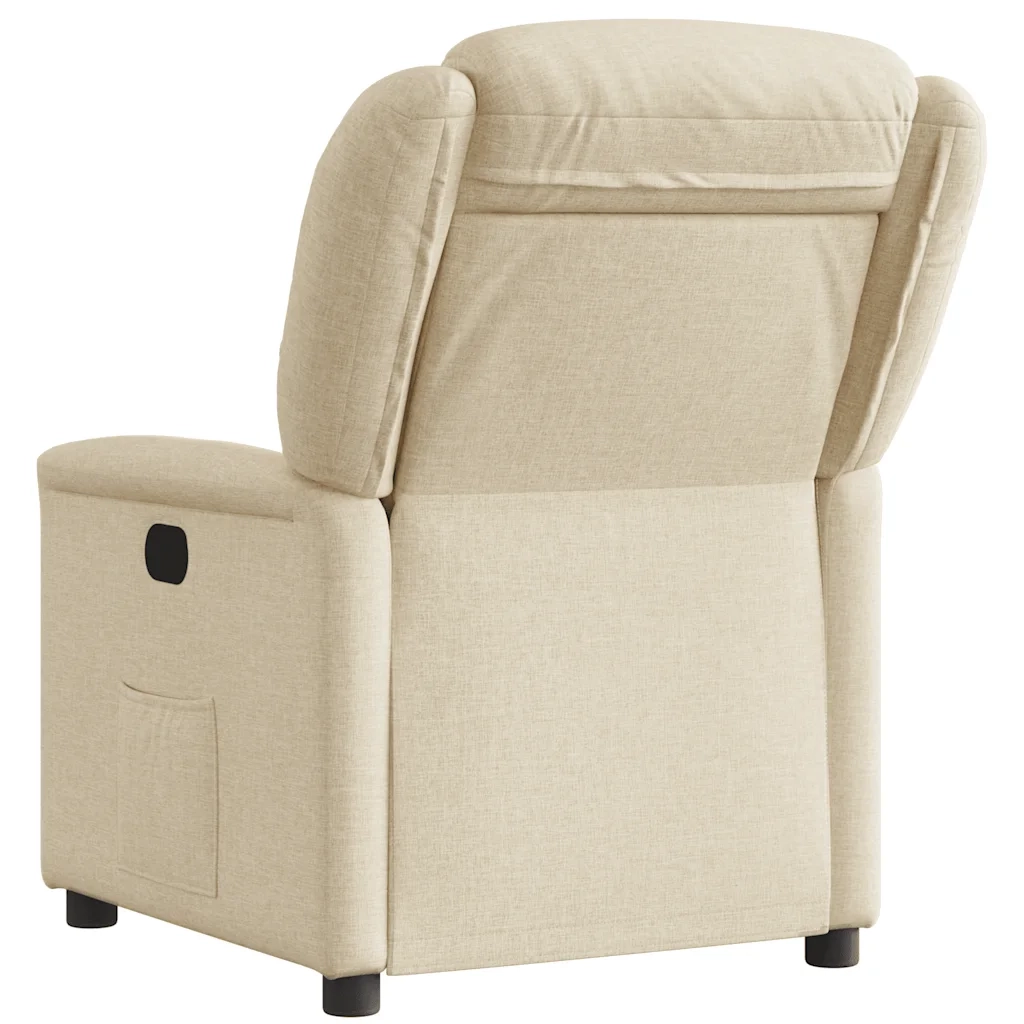 Poltrona | Sedia Relax Reclinabile in Tessuto Crema