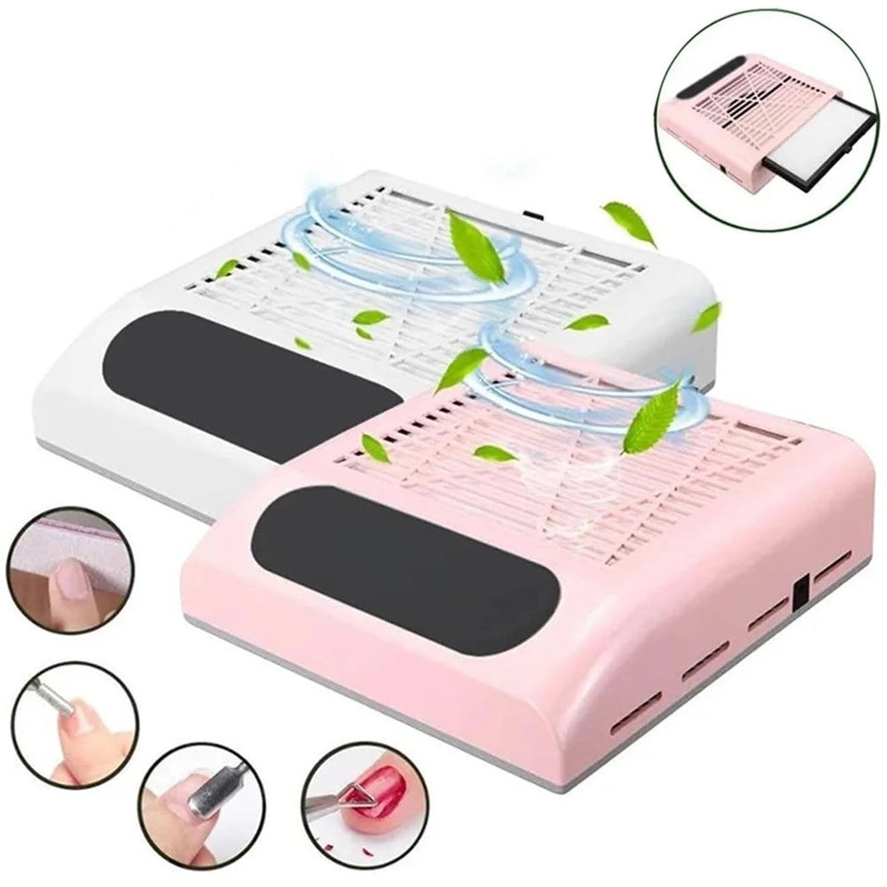 Trade Shop - Aspirapolvere Per Unghie 80 W Manicure Professionale Collettore Polveri Filtro -