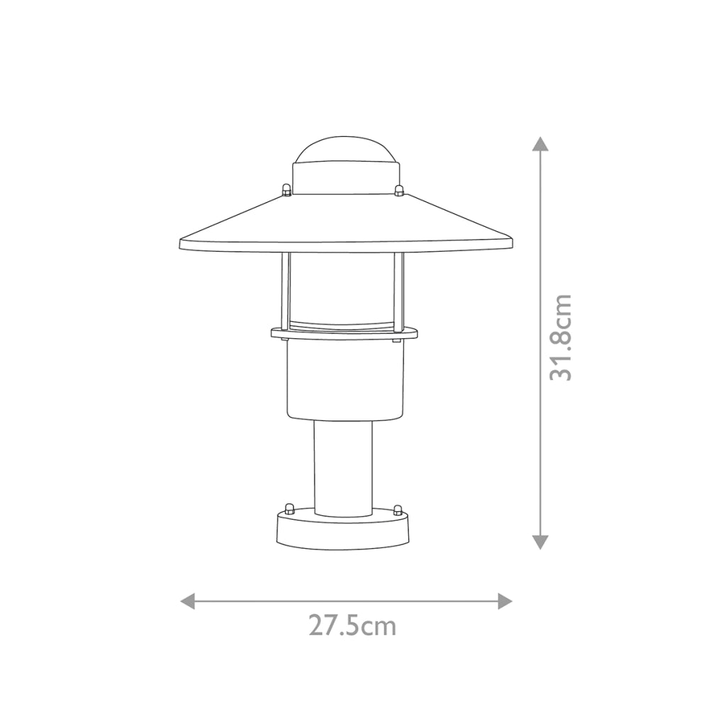 Lampada esterna basamento sensore nera E27 60W Elstead