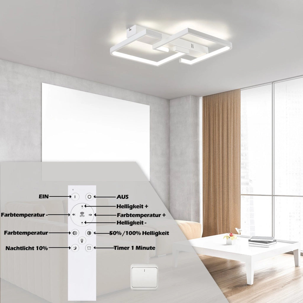 ZMH Lampada da soffitto a LED con telecomando per camera da letto e corridoio