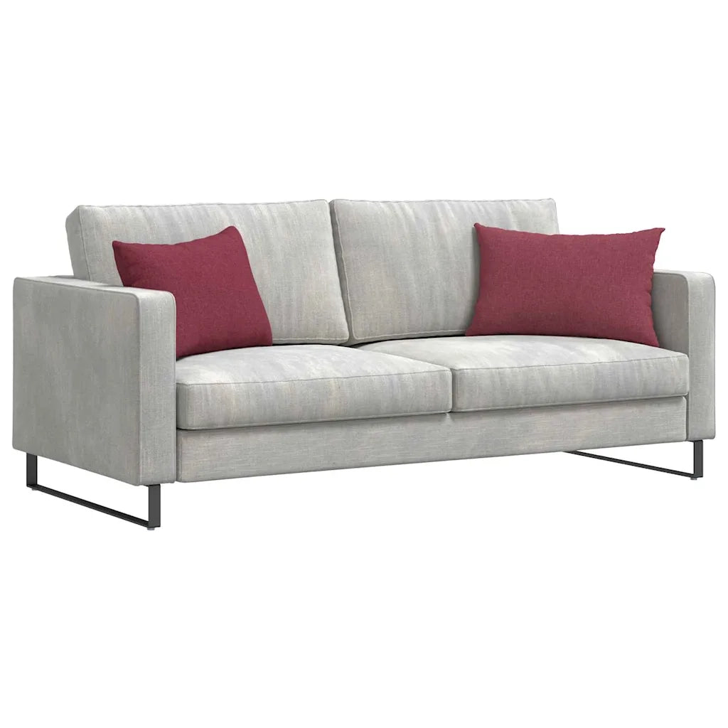 Cuscini da Divano 2 pz-Set di 2 Cuscini per Sofa Rosso Vino 60 x 40 cm Tessuto