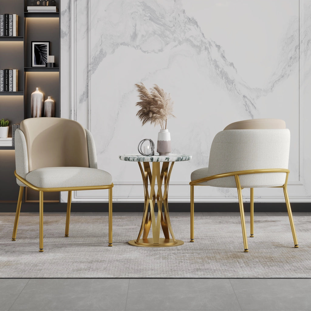 Sedie da Pranzo Moderne con Gambe Inclinate ¨C MINIMAL ¨C Beige, Set 2 Pezzi