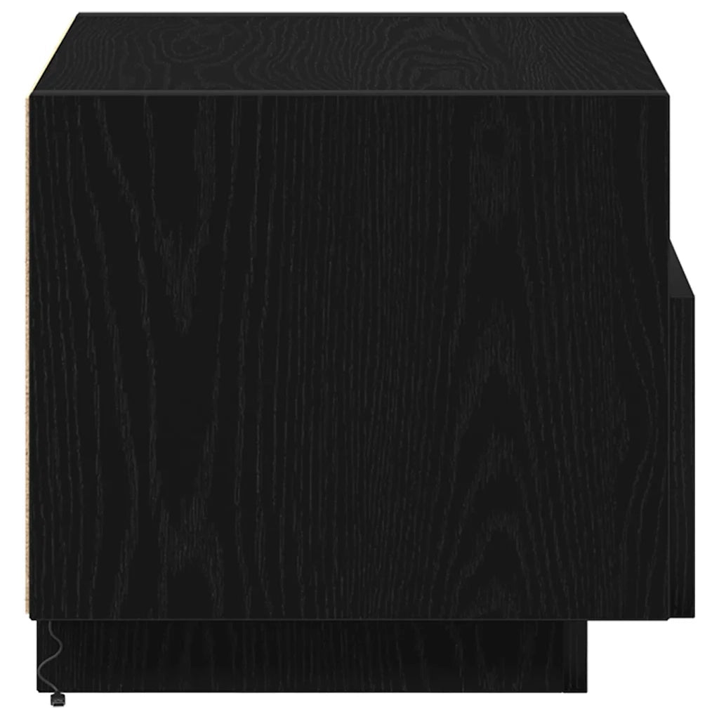 Armadio da Notte con cassetto 2 pcs Rovere Nero 40 x 39 x 37 cm 863071