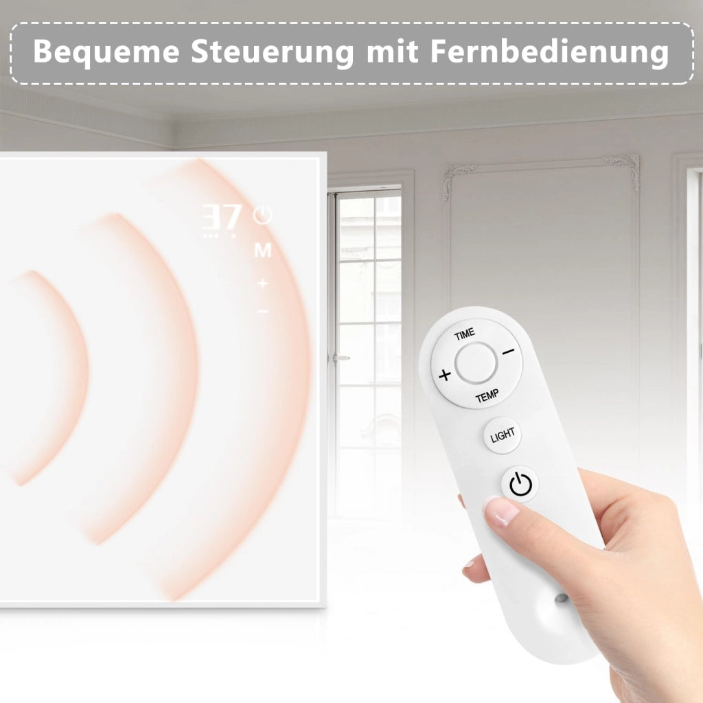 ZMH Riscaldatore a parete a infrarossi a risparmio energetico con telecomando per camere da letto e hotel
