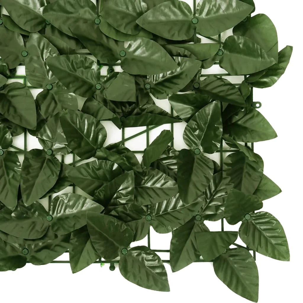 Schermo per balcone schermo per la privacy con foglie 400 x 100 cm verde scuro 02_0010007