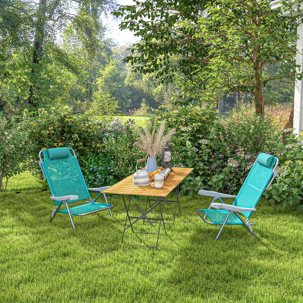 Sedia da giardino pieghevole ¨C zephmum ¨C 2 pezzi, grigio