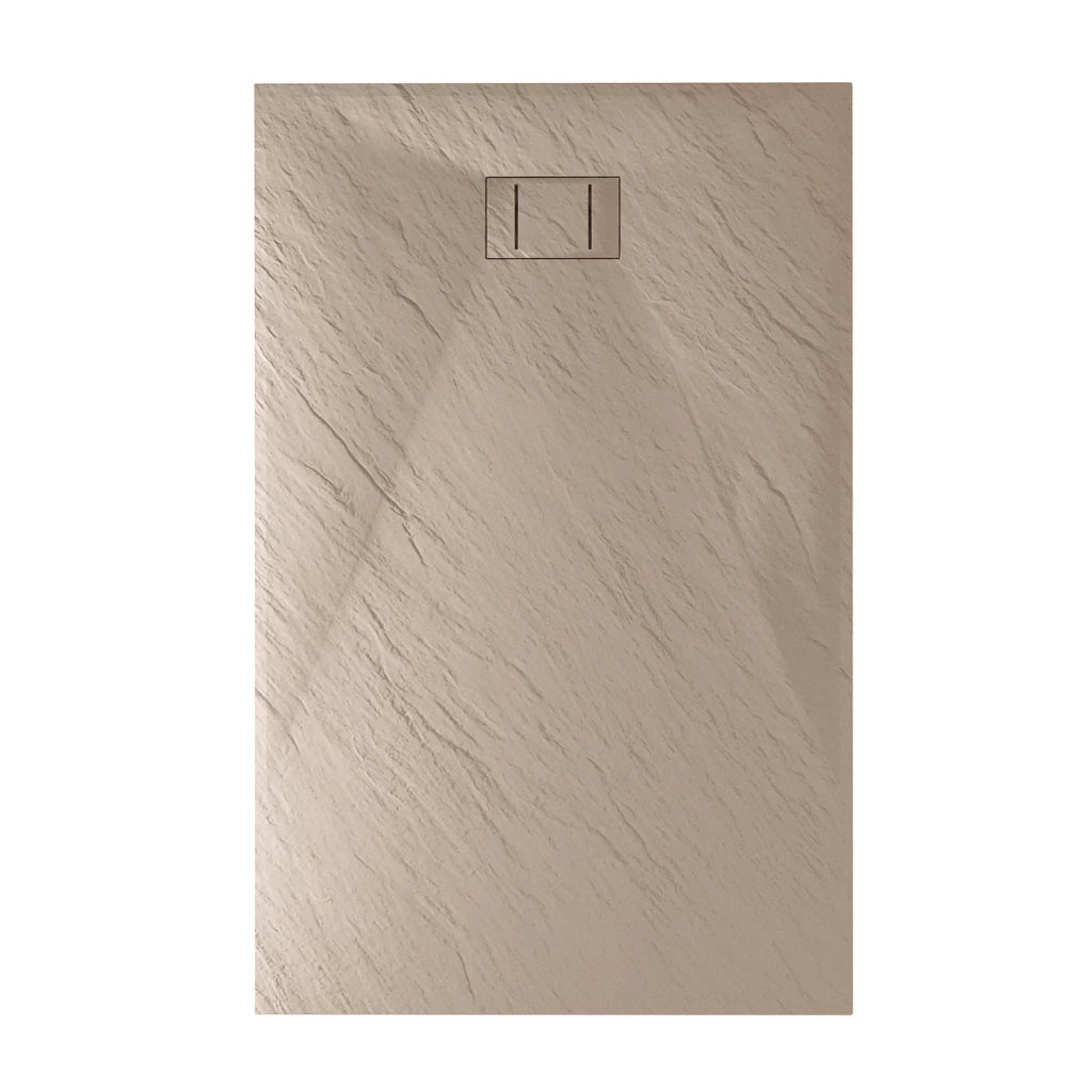 Piatto Doccia 80x120x2 6 CM Rettangolare Tortora Effetto Pietra mod. Blend