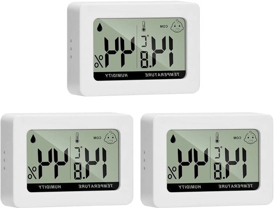 Hygrometro Digitale Mini per Interno - Tester di Temperatura e Umidità (3 pezzi)