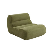 Poltrona in tessuto ciniglia, verde kaki
