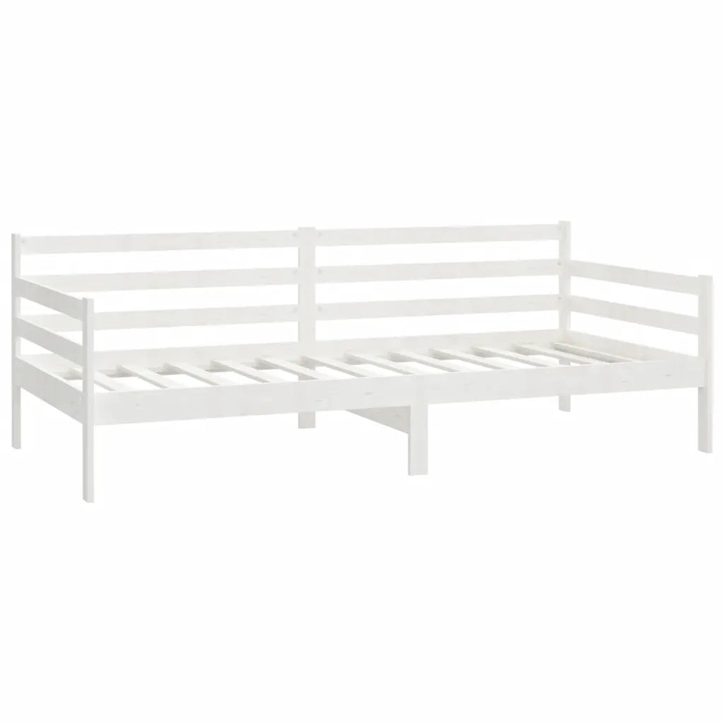 Divano letto | Sof¨¤ letto | Letto singolo con Materasso 90x200 cm Bianco in Legno di Pino