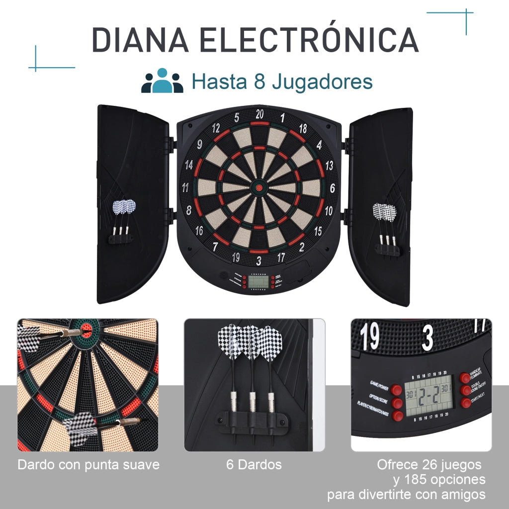 Gioco Freccette Elettronico ¨C Minimal ¨C 44x4.4x50 cm Nero