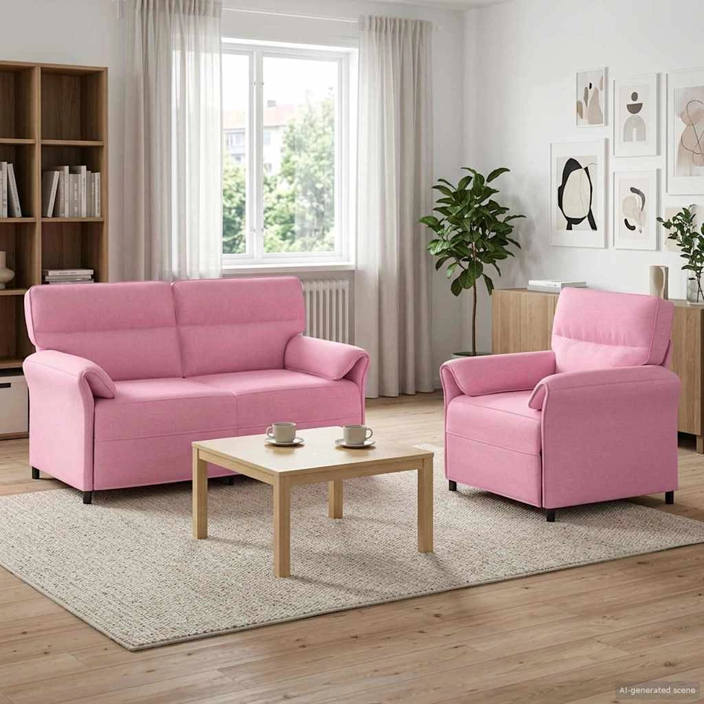Set di divani 2 pz Rosa Tessuto 3424869