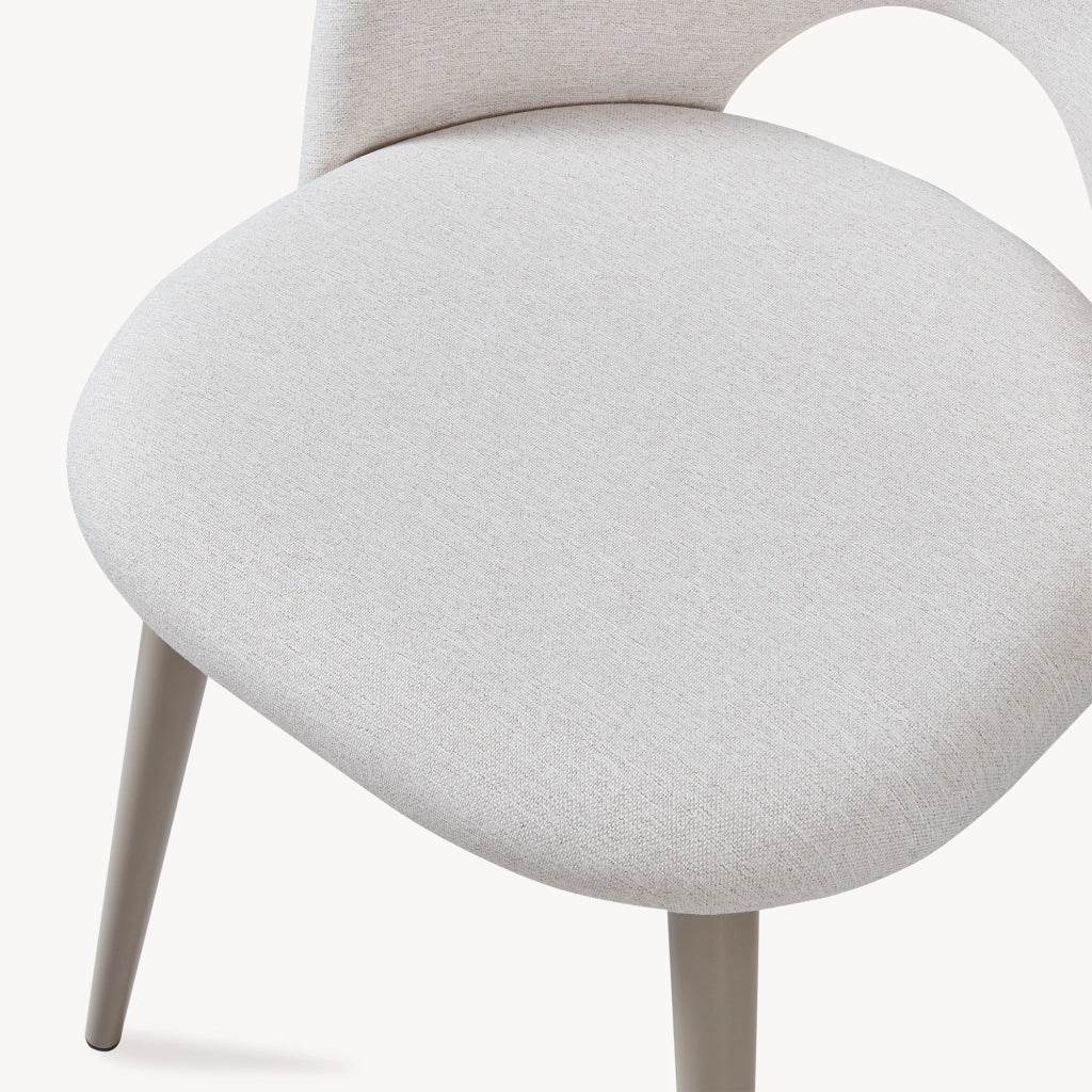 Set Karijoki di 6 Sedie Imbottite da Sala Pranzo Rivestimento in Tessuto - Beige [en.casa]