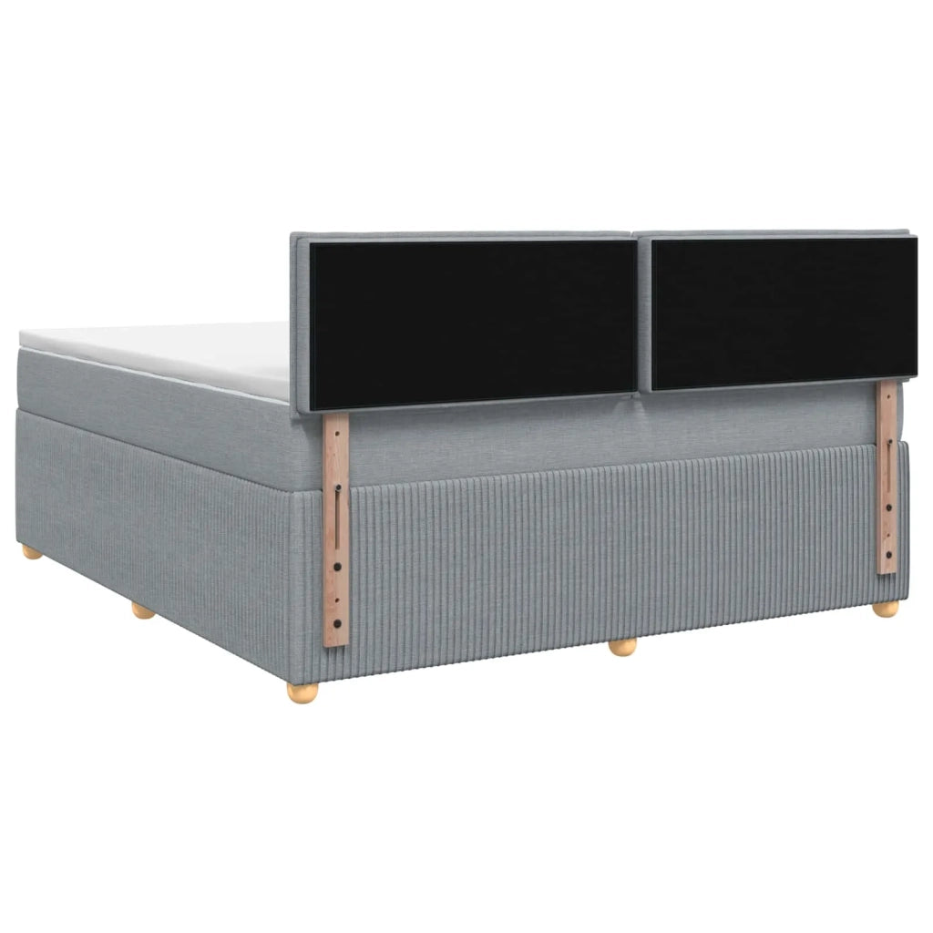 Letto box spring con materasso Grigio Chiaro 140 x 190 cm 3452918
