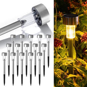 16 pezzi di lampada solare LED per esterno - impermeabile e adatto per giardino, terrazza, prato e sentieri (bianco caldo)