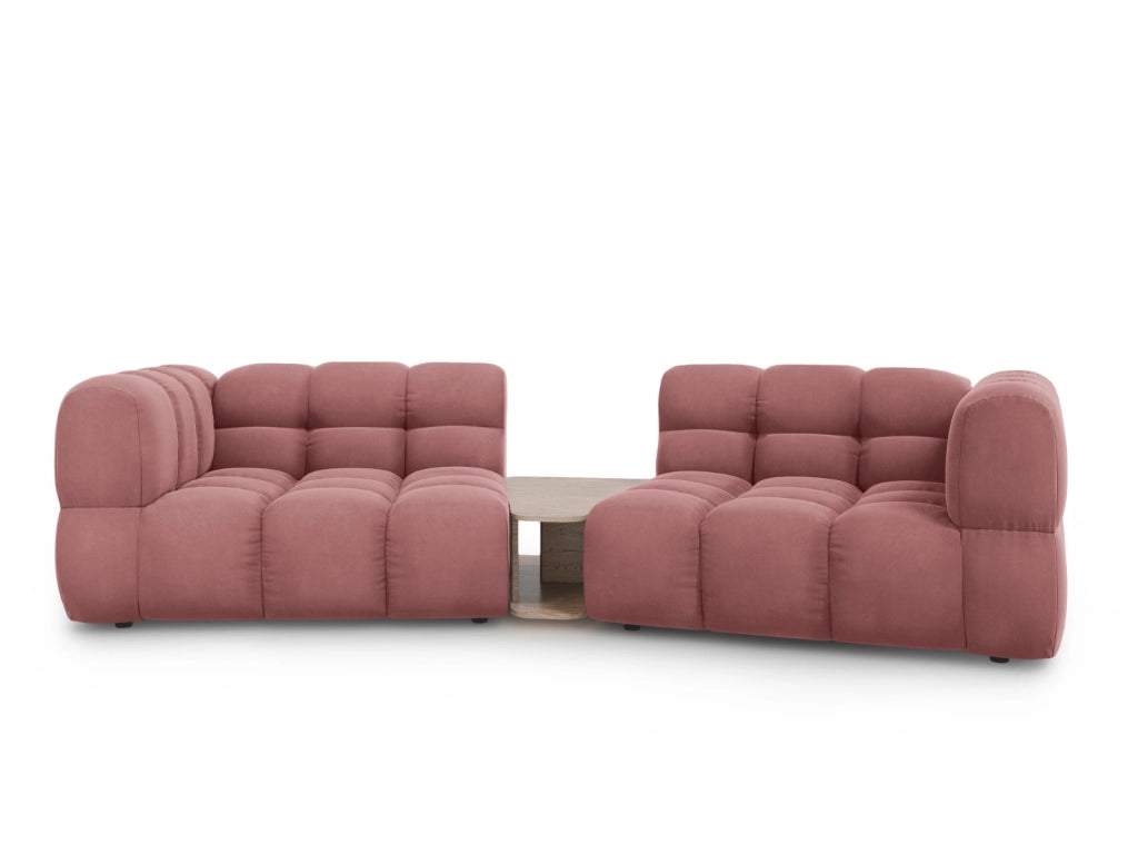 Cosmopolitan Design - Divano modulare "Sky" 2 posti in velluto salmone 
