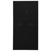 Armadio per Ufficio Nero 90x40x180 cm in Acciaio 336419
