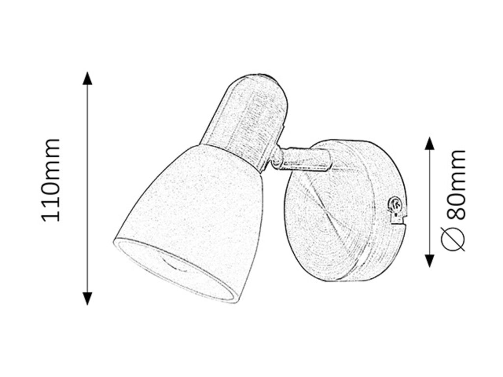 Applique Soma in vetro/metallo bronzo E14 Rabalux 6306