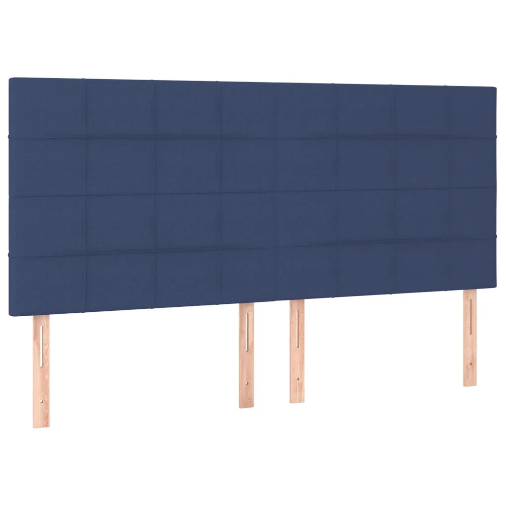 Giroletto a Molle con Materasso Blu 200x200 cm in Tessuto