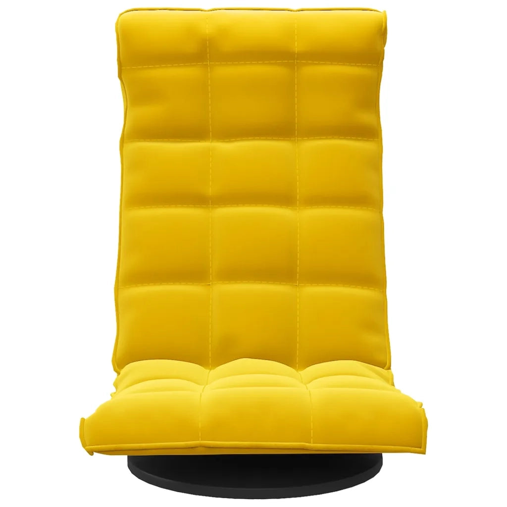Sedia da Pavimento Girevole Gialla in Velluto 336571
