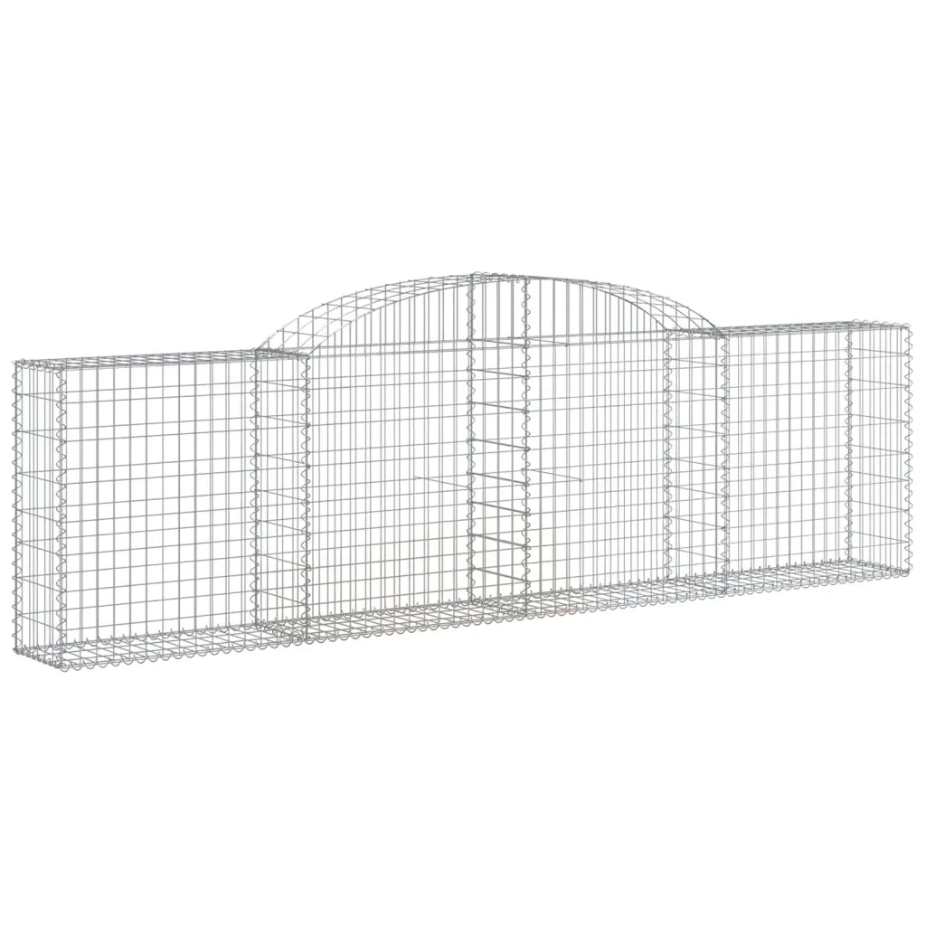 Cesti Gabbioni ad Arco 10 pz 300x30x80/100 cm Ferro Zincato 3146511