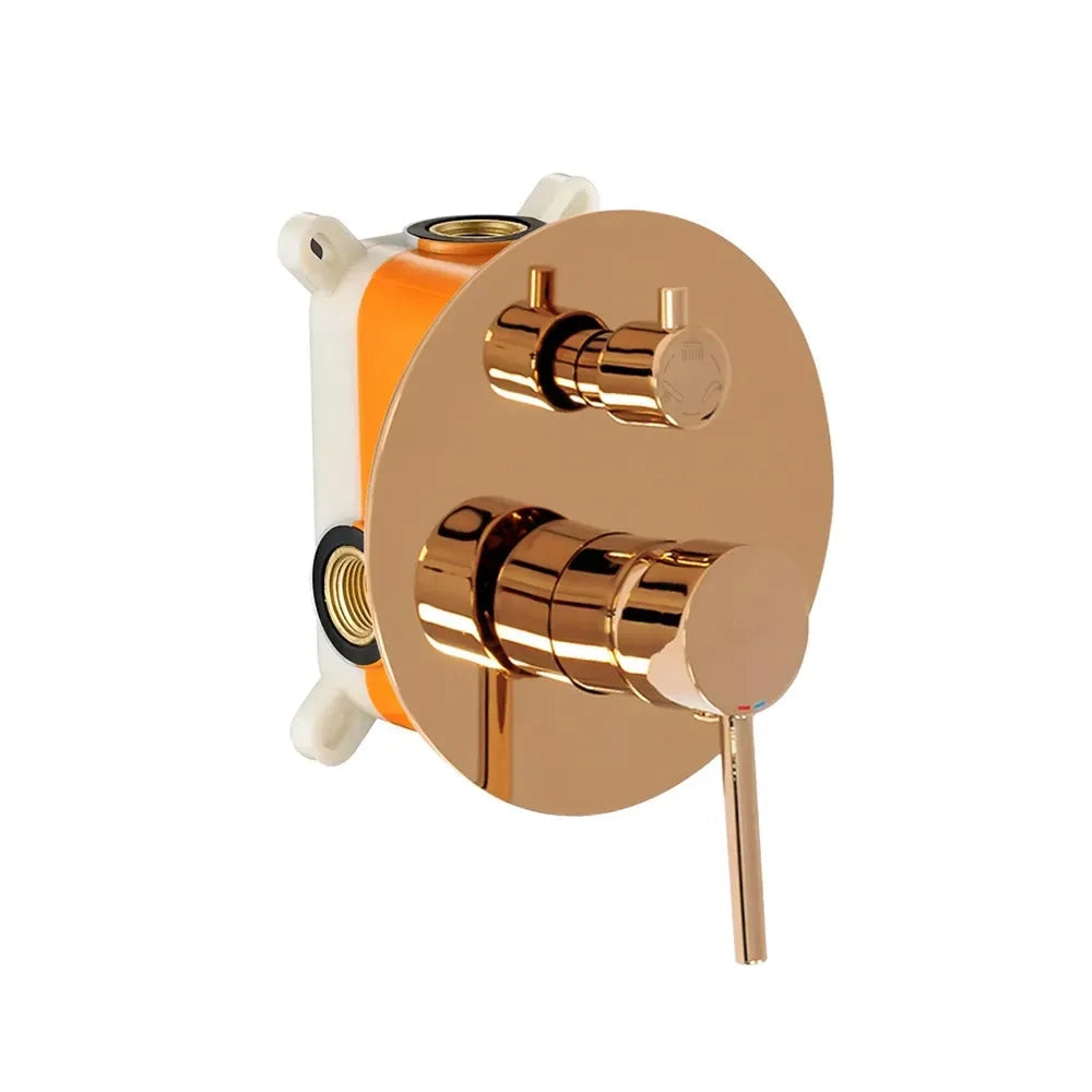 Set Da Vasca-doccia Da Incasso Rea Lungo Copper + Box