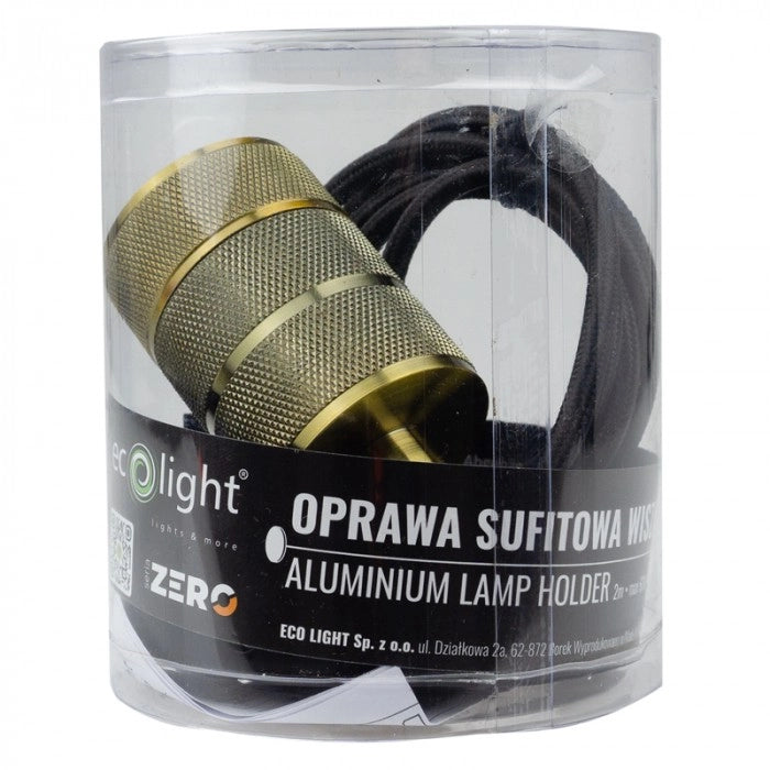 Lampada a sospensione tubolare rame giallo 1xE27 Ecolight