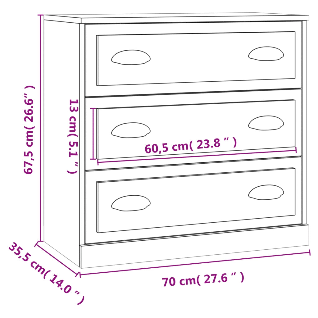 Credenze 2 pz Bianche in Legno Multistrato 3185239