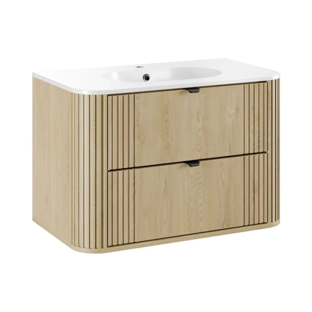 Set da bagno KORI: mobile sottolavabo 80cm + lavabo da incasso