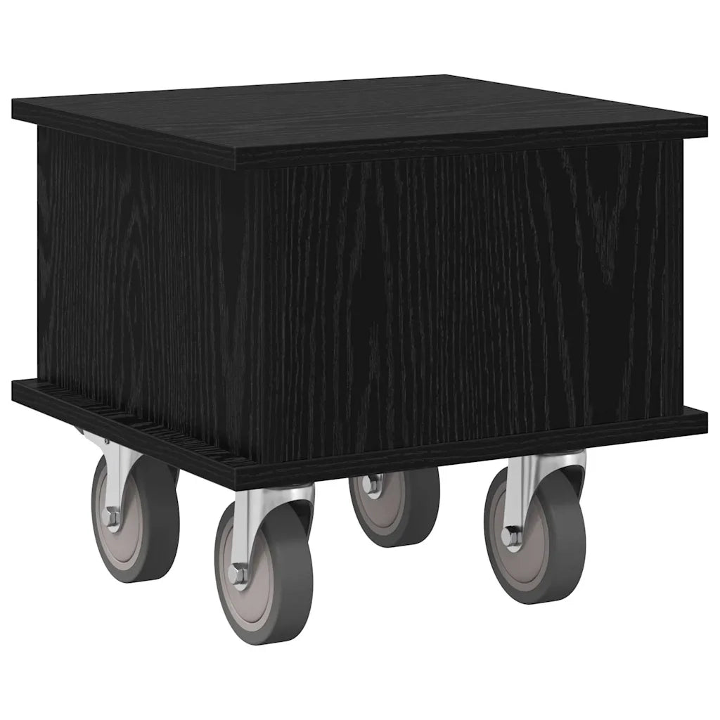 Mobile porta TV rettangolare moderno e funzionale dimensioni 37 x 35 x 35 cm in legno composito di rovere nero. Codice articolo: 02_0054748.