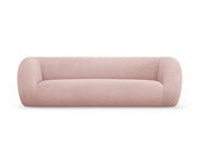 Cosmopolitan Design - Divano "Essen" 3 posti in bouclé rosa cipria 