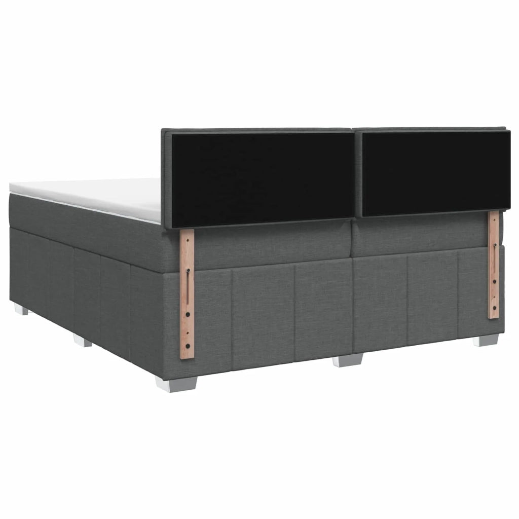 Letto box spring con materasso Grigio Scuro 200 x 200 cm 3451284
