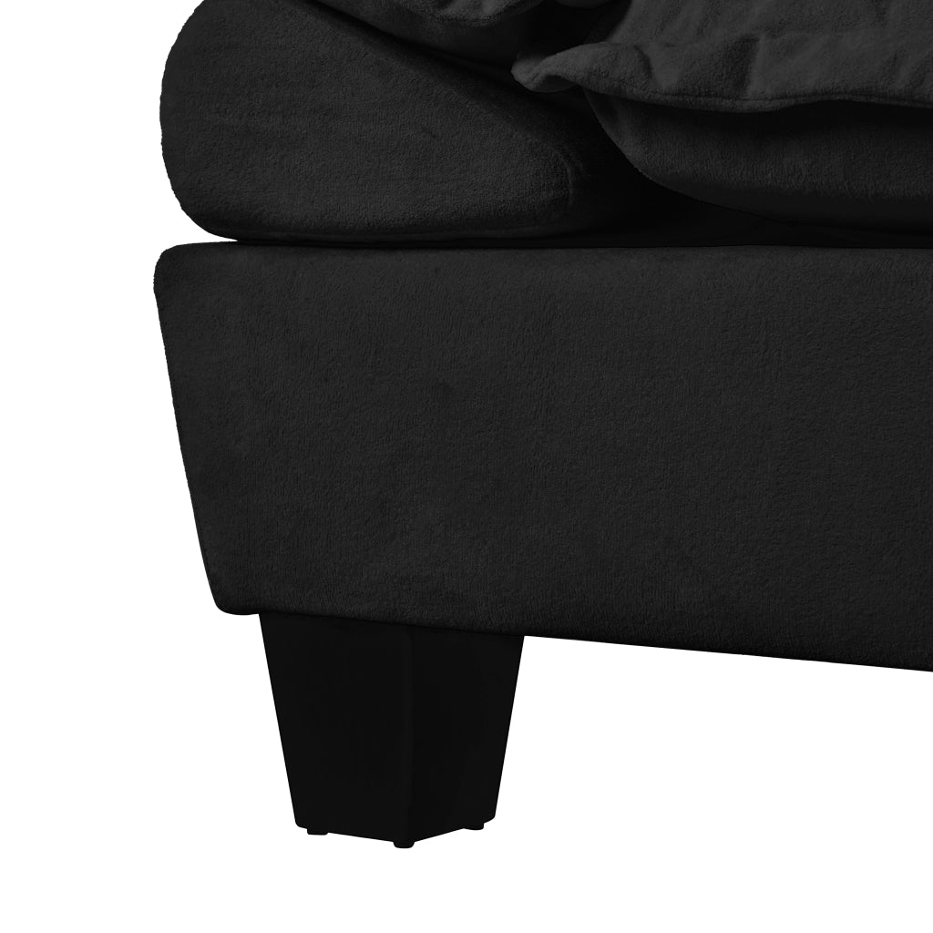 Divano Modulare Cloud con Contenitore e Cuscini ¨C Xylo ¨C Chenille Nero