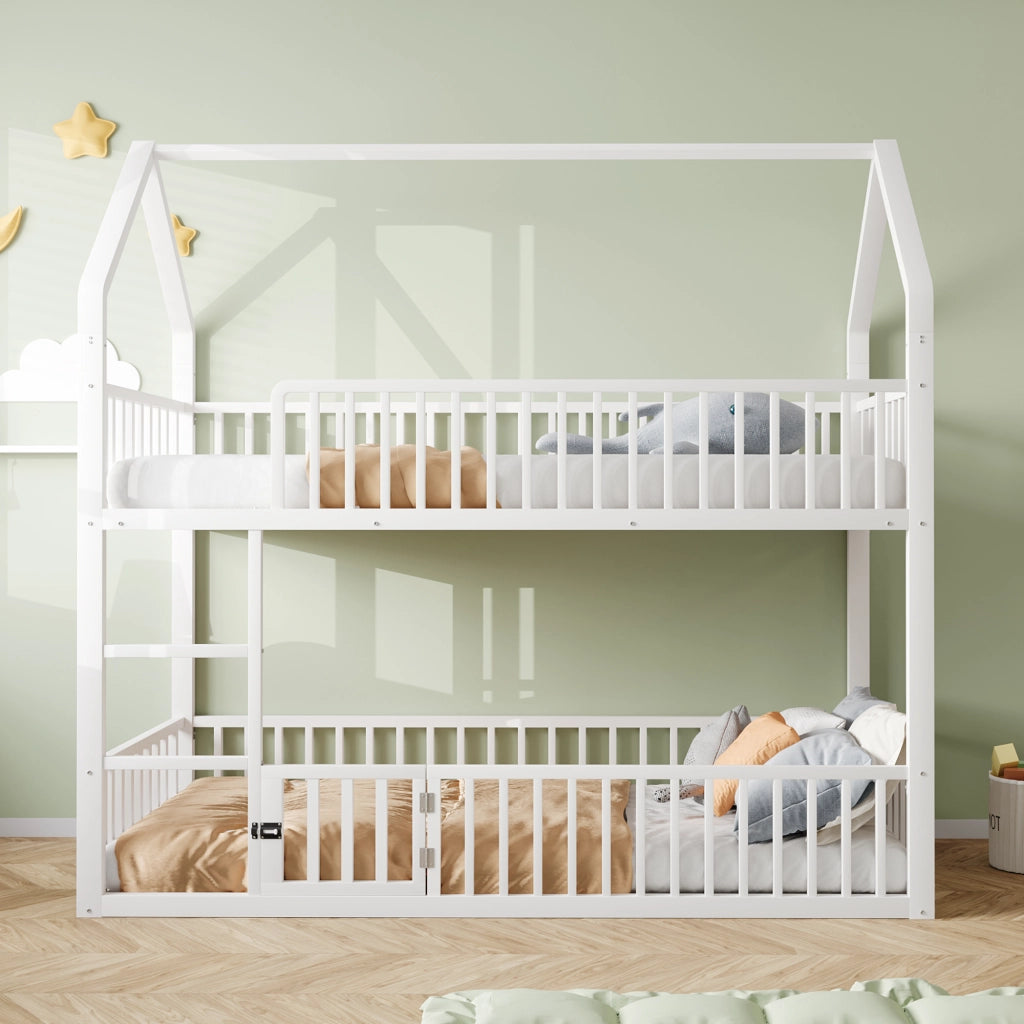 Letto a castello funzione casa metallo 90x200 cm