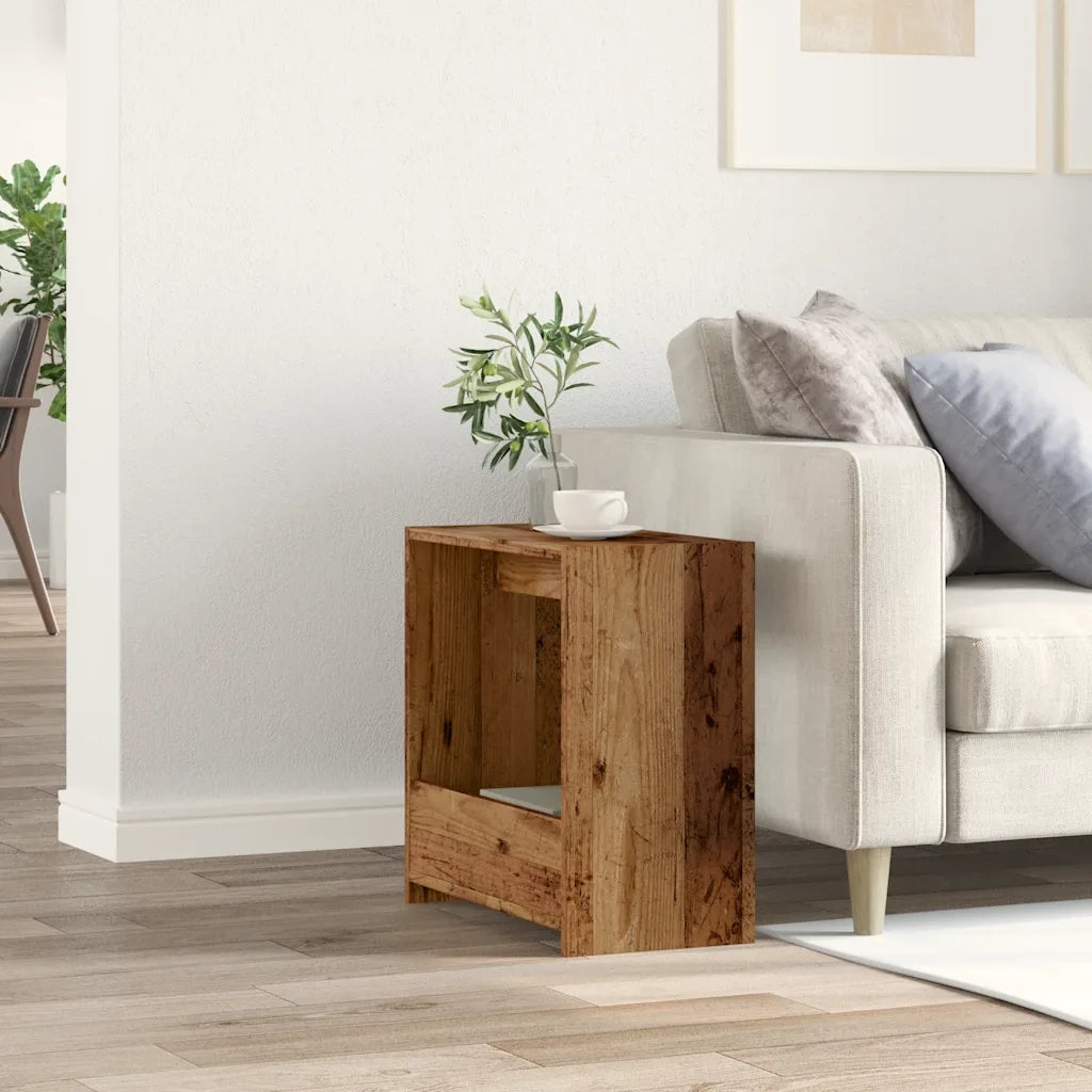 Tavolino-Tavolino da soggiorno-Tavolo Legno Vecchio 50x26x50 cm in Legno Multistrato