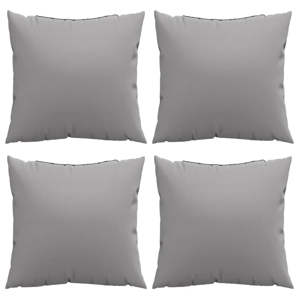 Cuscini per Divano 4 pz Grigio 40x40 cm in Tessuto 360360