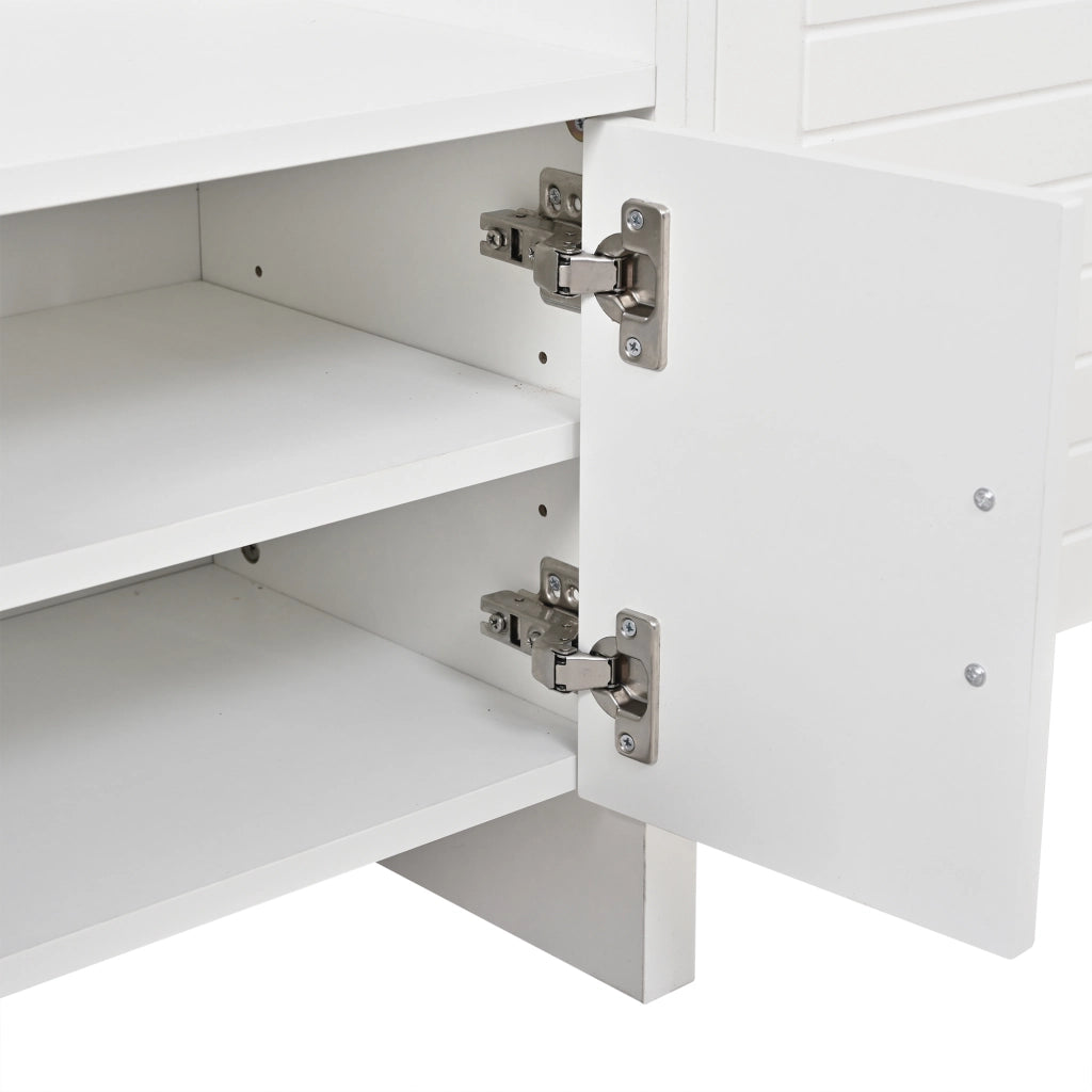 Combinazione di mobile da ingresso, appendiabiti e scarpiera, 2 cassetti, 8 ganci, 125 x 36 x 165 cm, bianco