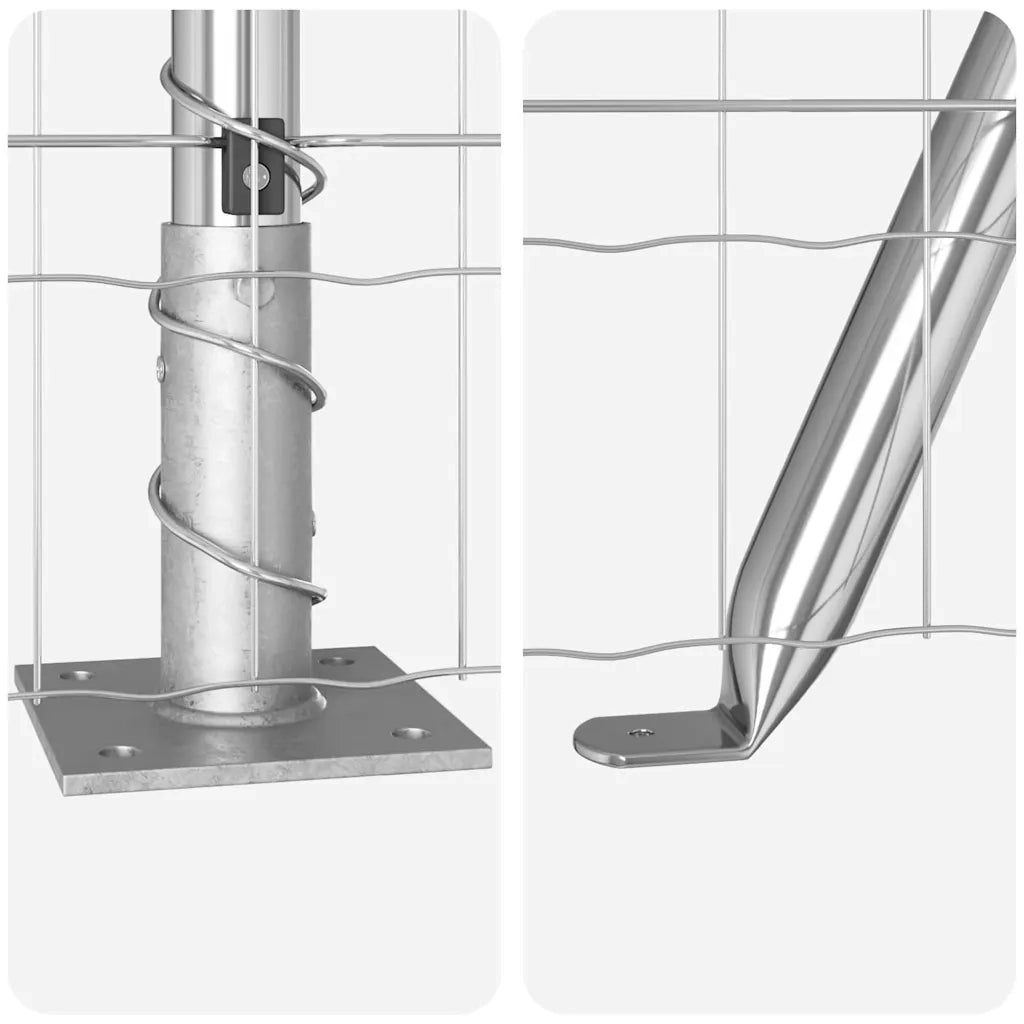 Recinzione con Posto Argento 1 x 25 m Acciaio 3351031